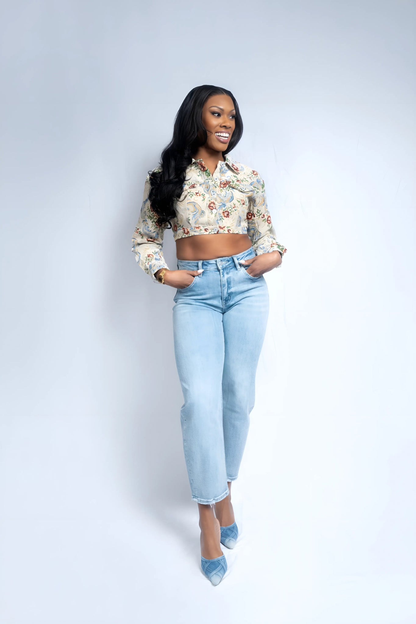 “Metro Rose” Denim Jacket