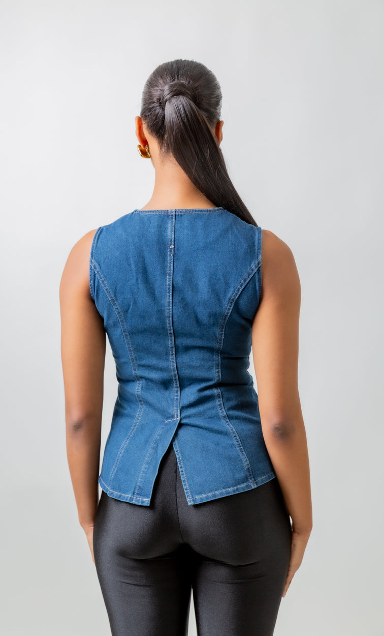“Effortless” Denim Vest