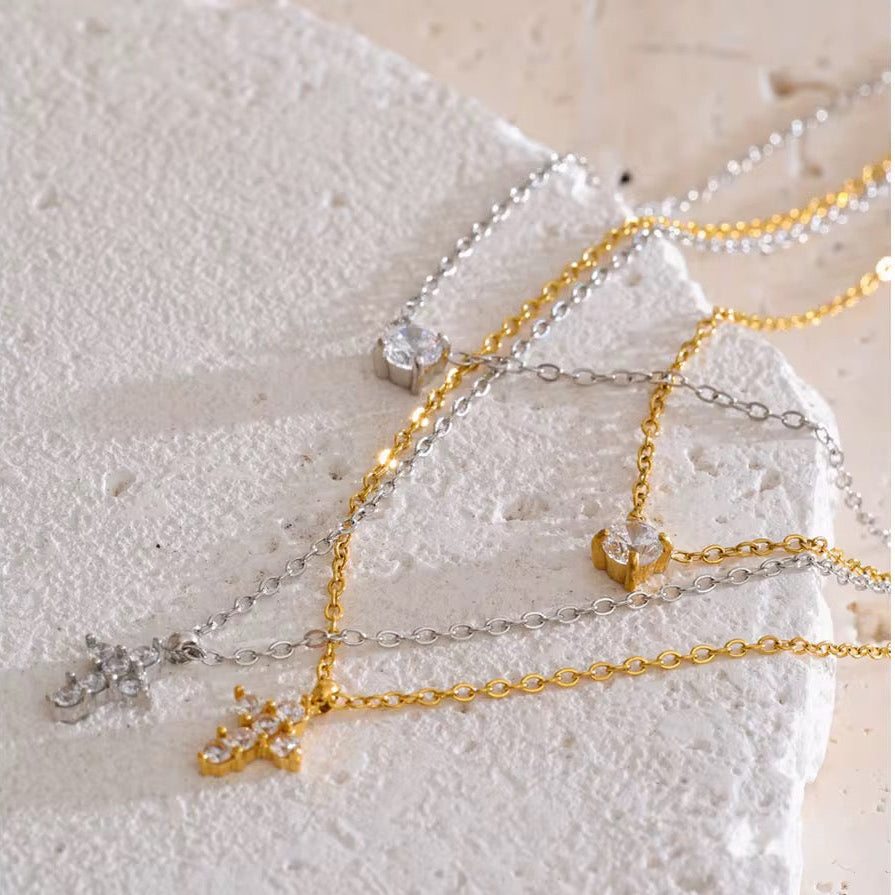 Cross Layered Necklace