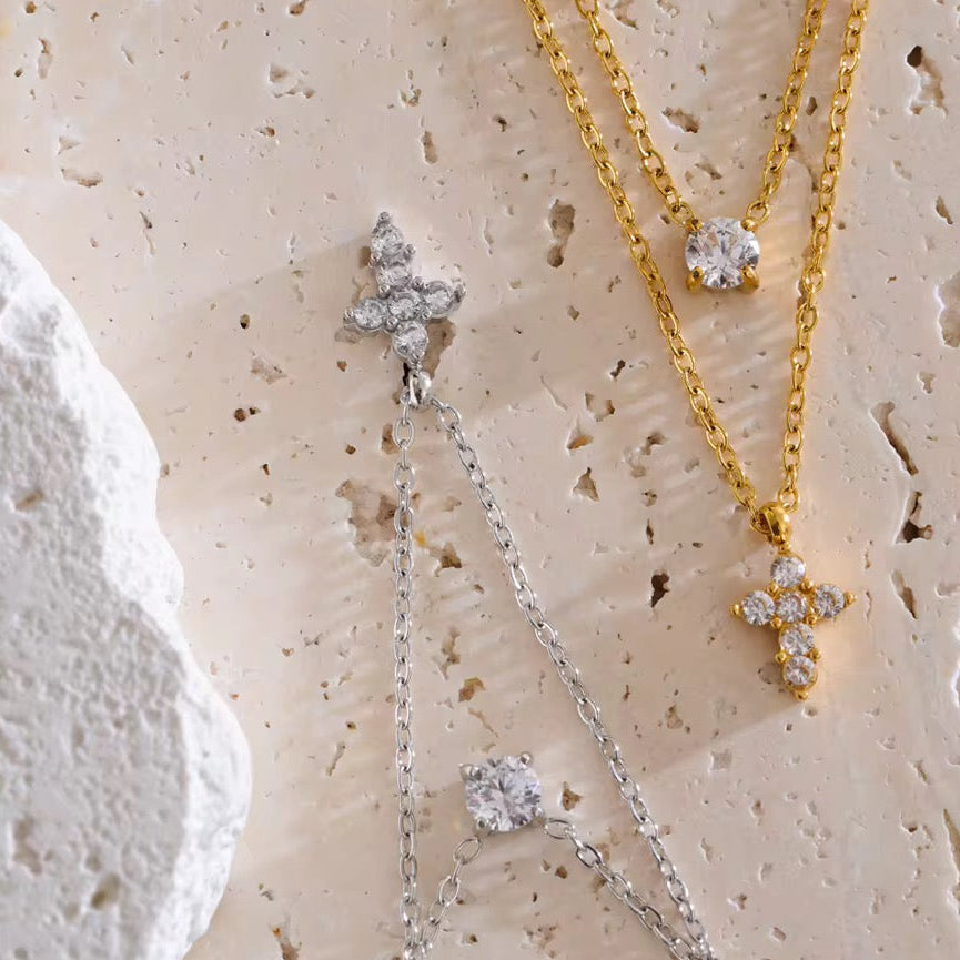Cross Layered Necklace