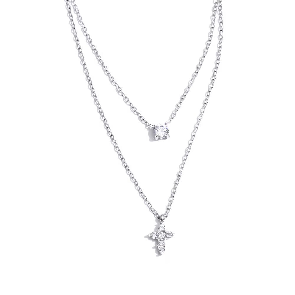 Cross Layered Necklace