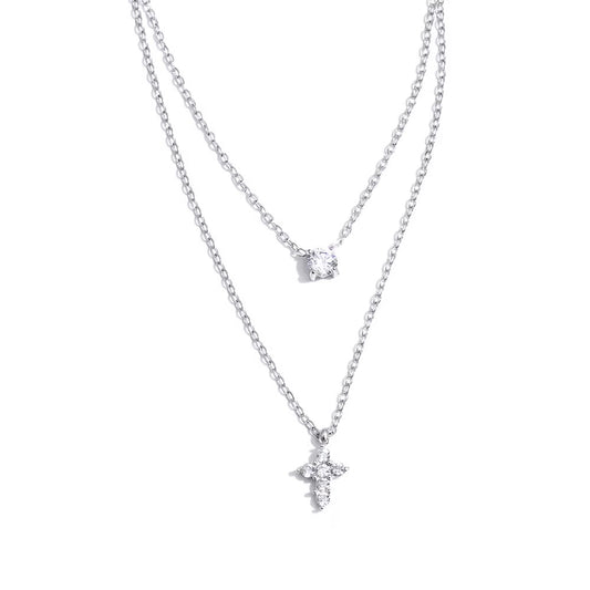 Cross Layered Necklace